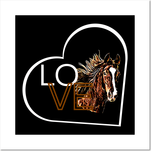 HORSE LOVE Wall Art by crearty art